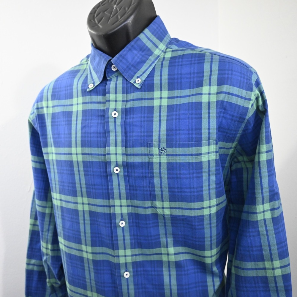 Southern Tide SkipJack Dress Shirt Plaid Classic Stretch Long Sleeve Mens Medium